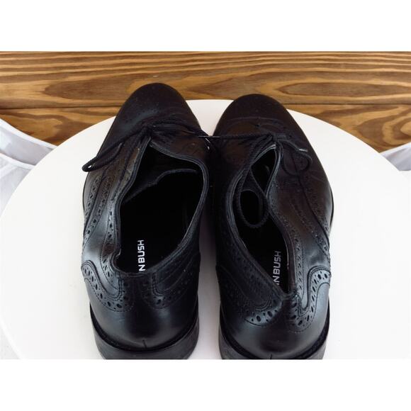 Nunn Bush Sz 10.5 Brogue‎ Black Leather Men Lace Up 54525 Medium - Picture 8 of 11